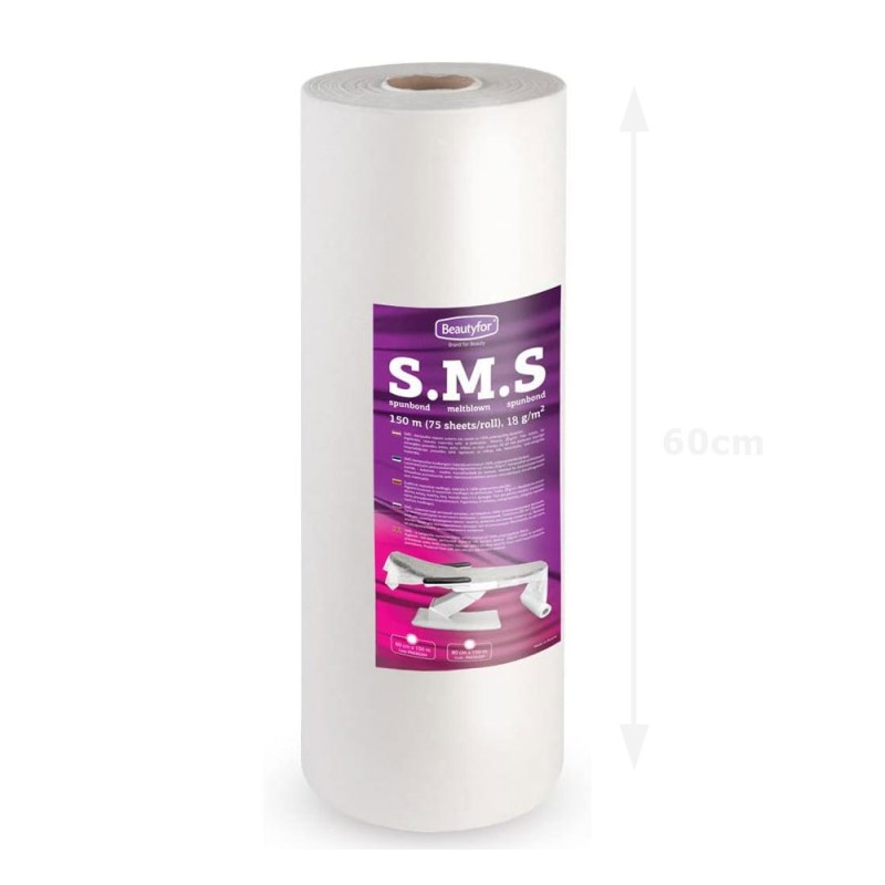 Beautyfor flizelīns SMS ar perforāciju 60cm x 150m