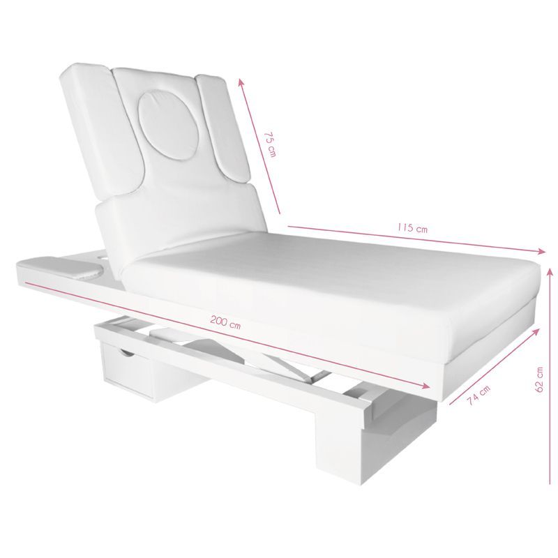 Massaažilaud SPA AZZURRO WOOD 815B 2-mootoriga, soojendusega, valge
