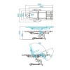 Universaalne kliendivoodi / pediküüritool AZZURRO 708AS, valge