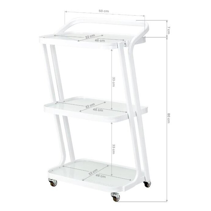 Kosmeetiku töökäru GIOVANNI H6701 valge