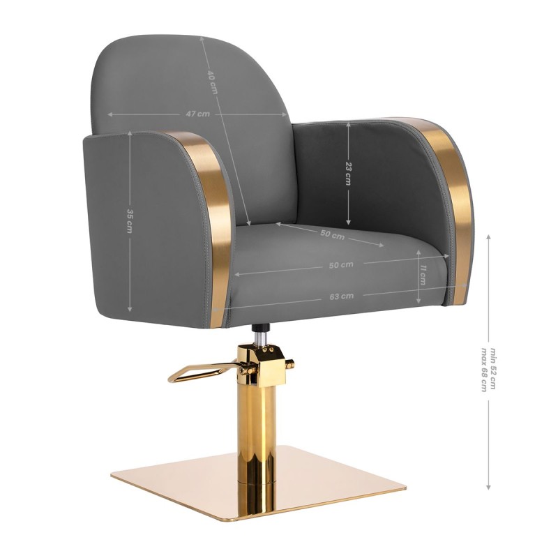 Juuksuri klienditool GABBIANO MALAGA GOLD hall