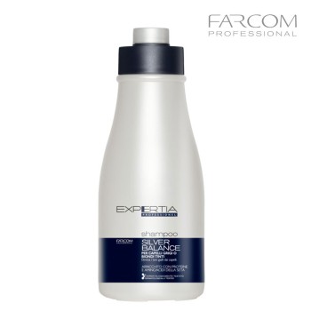 FARCOM Shampoon valgetele, hallidele või heledaks värvitud juustele Expertia Silver Balance 1500ml
