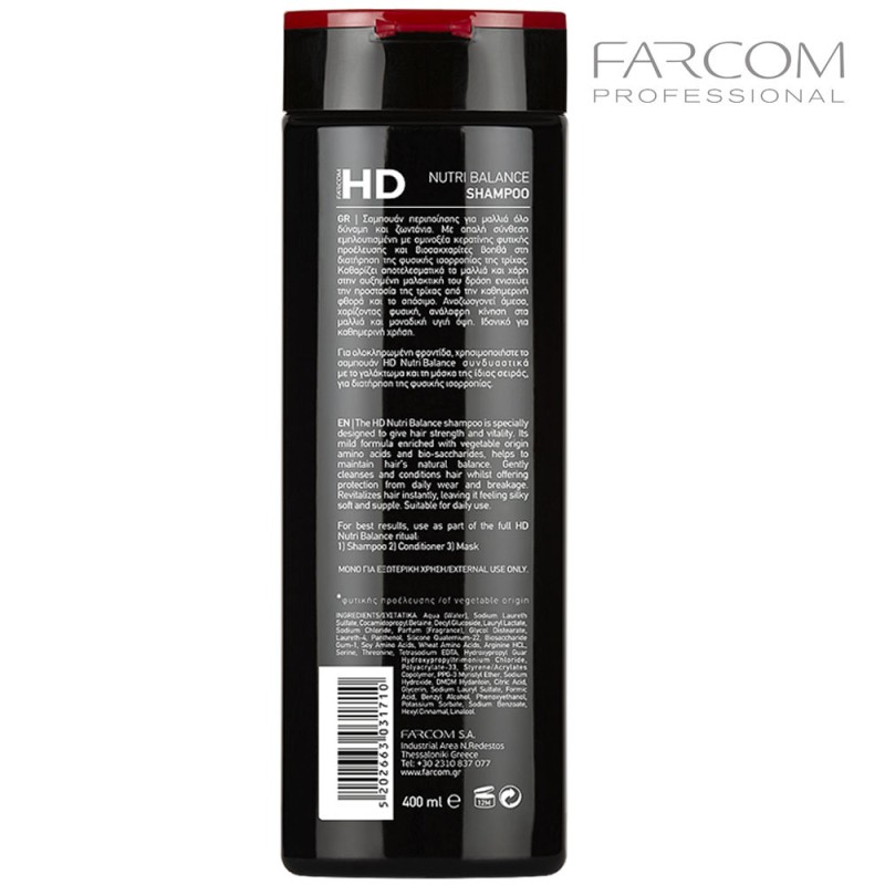 FARCOM HD Shampoon kõikidele juuksetüüpidele Nutri Balance 400ml