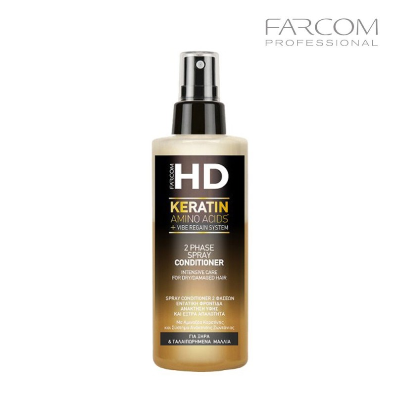 FARCOM HD Kahefaasiline palsamisprei kuivadele ja kahjustatud juustele 150ml