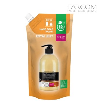 FARCOM ARLEM REFILL Vedelseep kätele Royal Jelly lõhnaga 1000ml