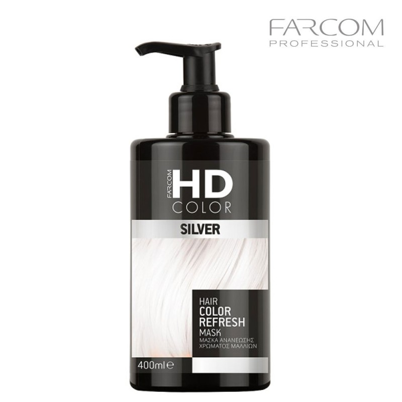 FARCOM HD COLOR Värskendav juuksevärvimask Silver 400ml