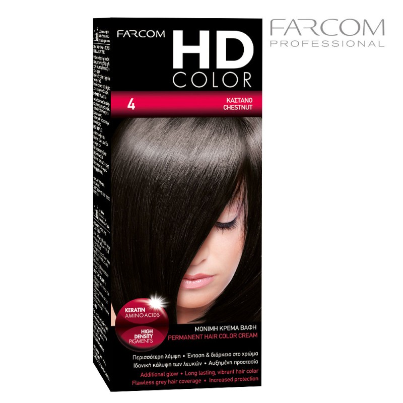 FARCOM HD COLOR Juuksevärvi komplekt 4-Chestnut