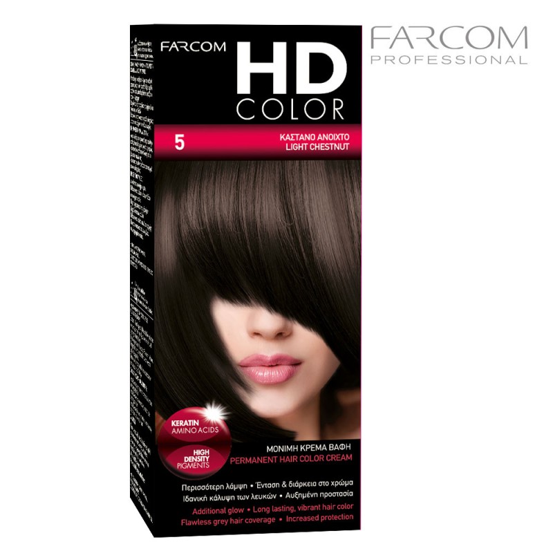 FARCOM HD COLOR Juuksevärvi komplekt 5-Light Chestnut
