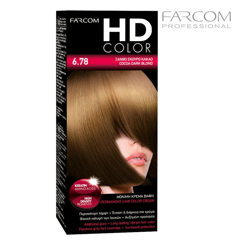 FARCOM HD COLOR Juuksevärvi komplekt 6.78-Cocoa Dark Blond