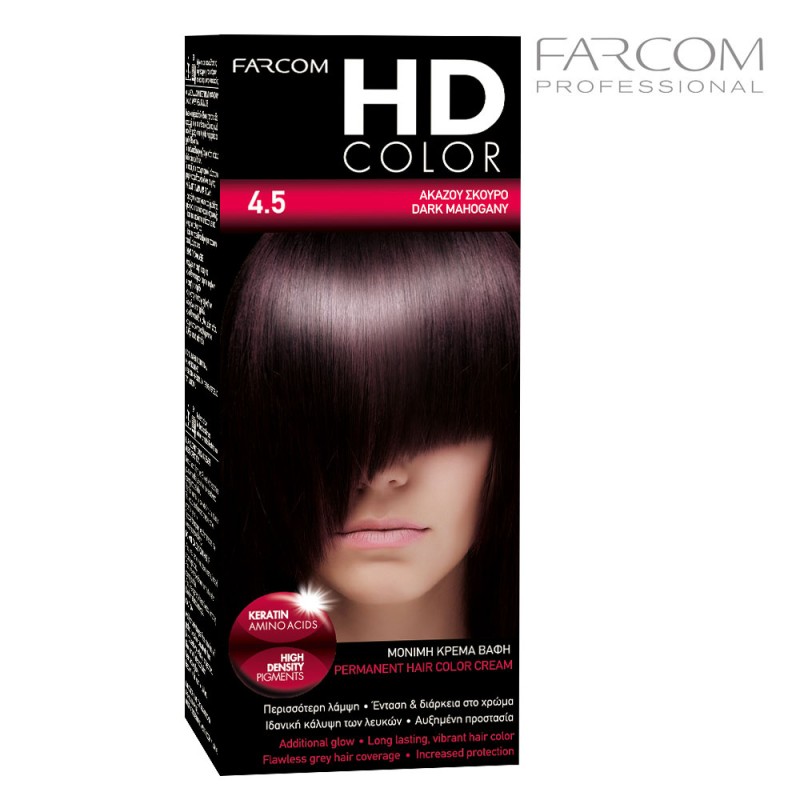FARCOM HD COLOR Juuksevärvi komplekt 4.5-Dark Mahogany