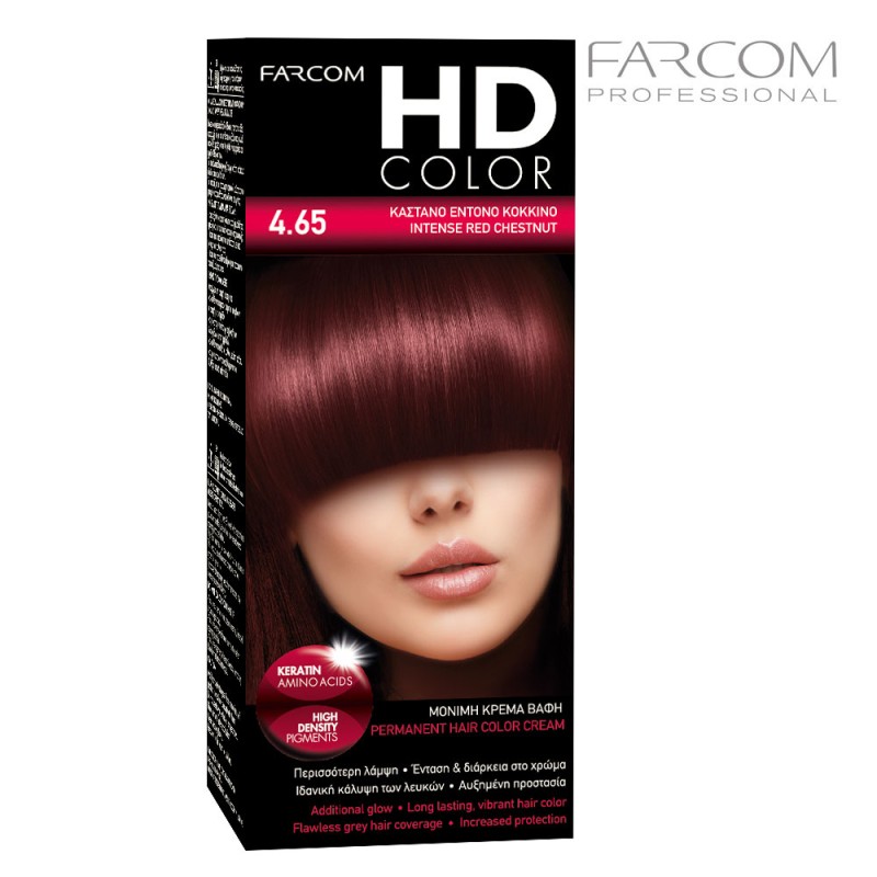 FARCOM HD COLOR Juuksevärvi komplekt 4.65-Intense Red Chest