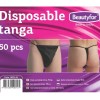 Beautyfor vienreizlietojamie neaustā materiāla vīriešu stringi melni 50gb