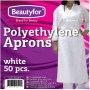 Beautyfor vienreizlietojamie polietilēna priekšauti balti 50gb