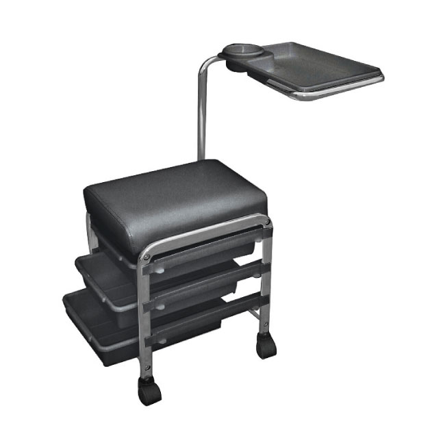 Beautyfor manikīra un pedikīra meistara palīgsols melns CH-5005