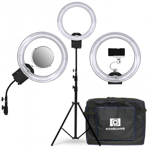 NANGUANG Fluo­rest­sents ringvalgusti statiivil CN-65C PRO
