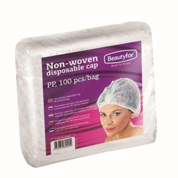 BEAUTYFOR Ühekordsed kiudkangast mütsid 100 tk.
