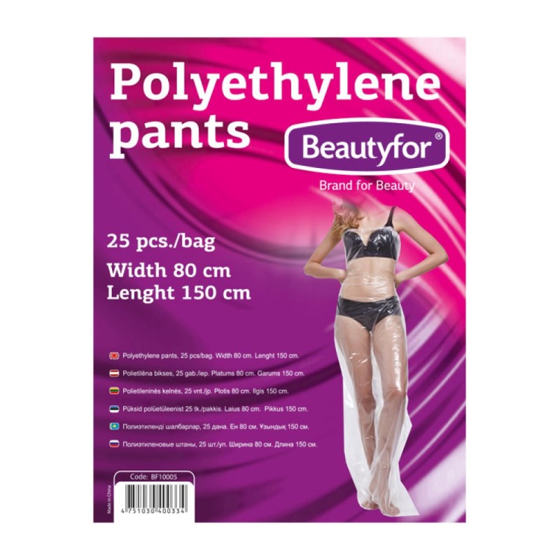 BEAUTYFOR Ühekordsed pikad püksid polüetüleenist 25 tk.