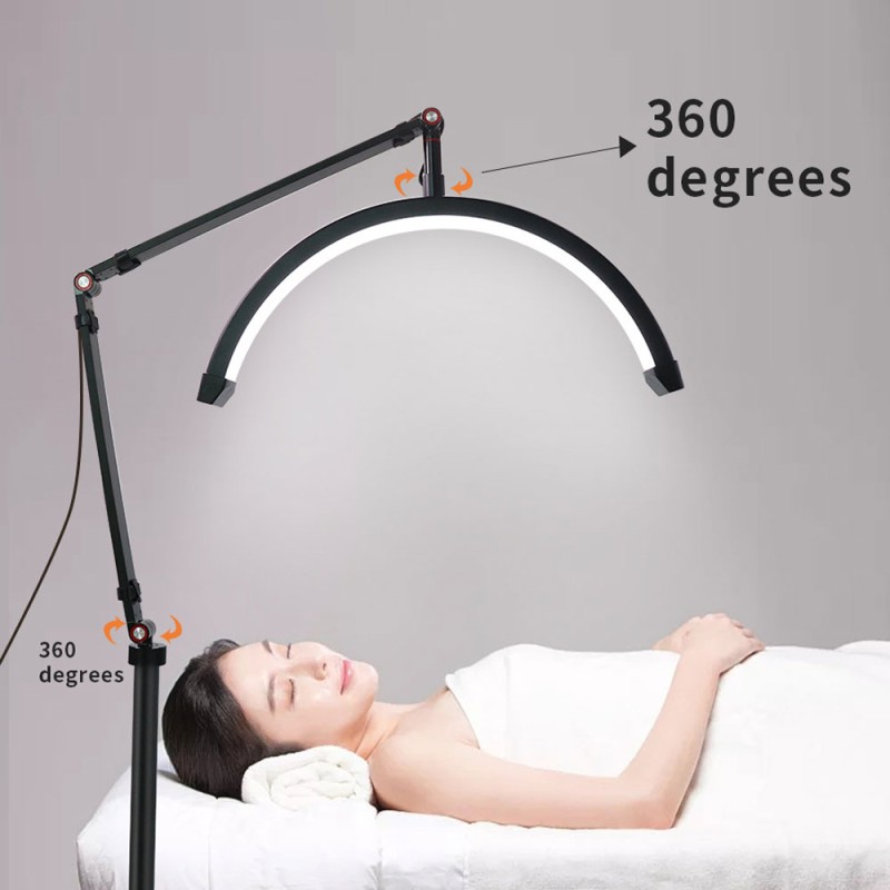 BEAUTYFOR LED Moon HD-M2X lamp poolkuukujuline põrandajalal, valge 