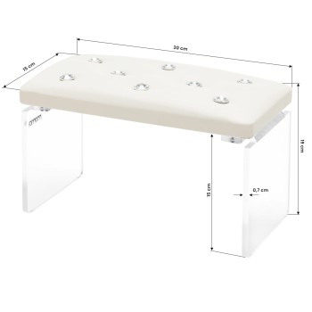 Maniküüri käetugi MOMO DIAMOND, valge