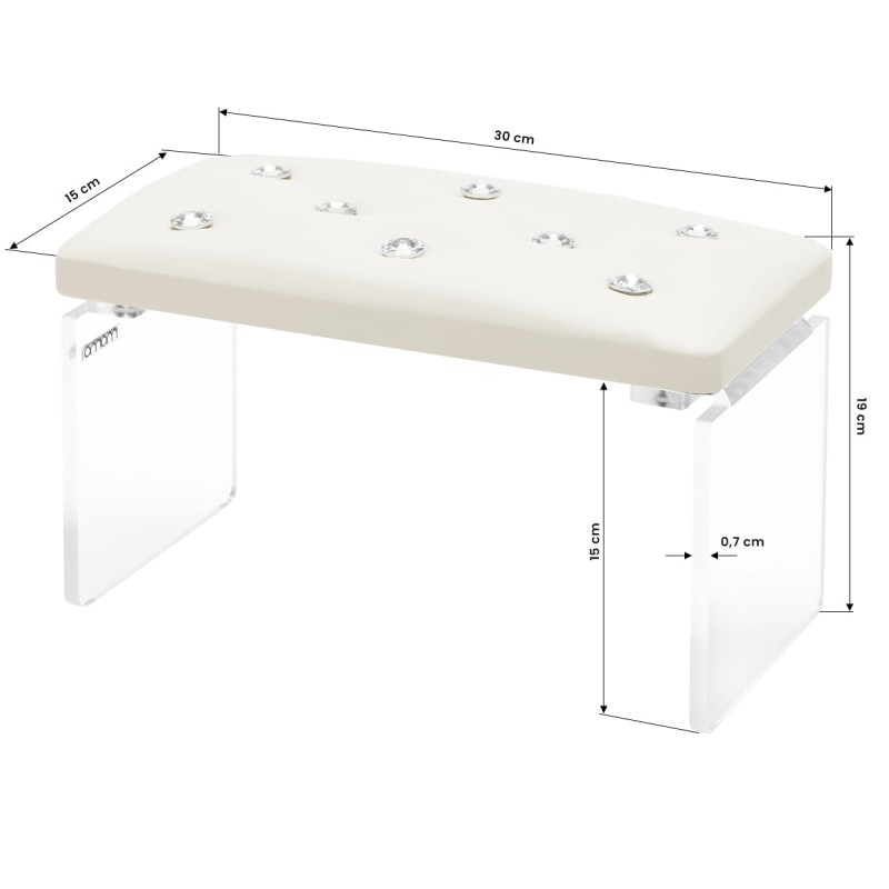 Maniküüri käetugi MOMO DIAMOND, valge